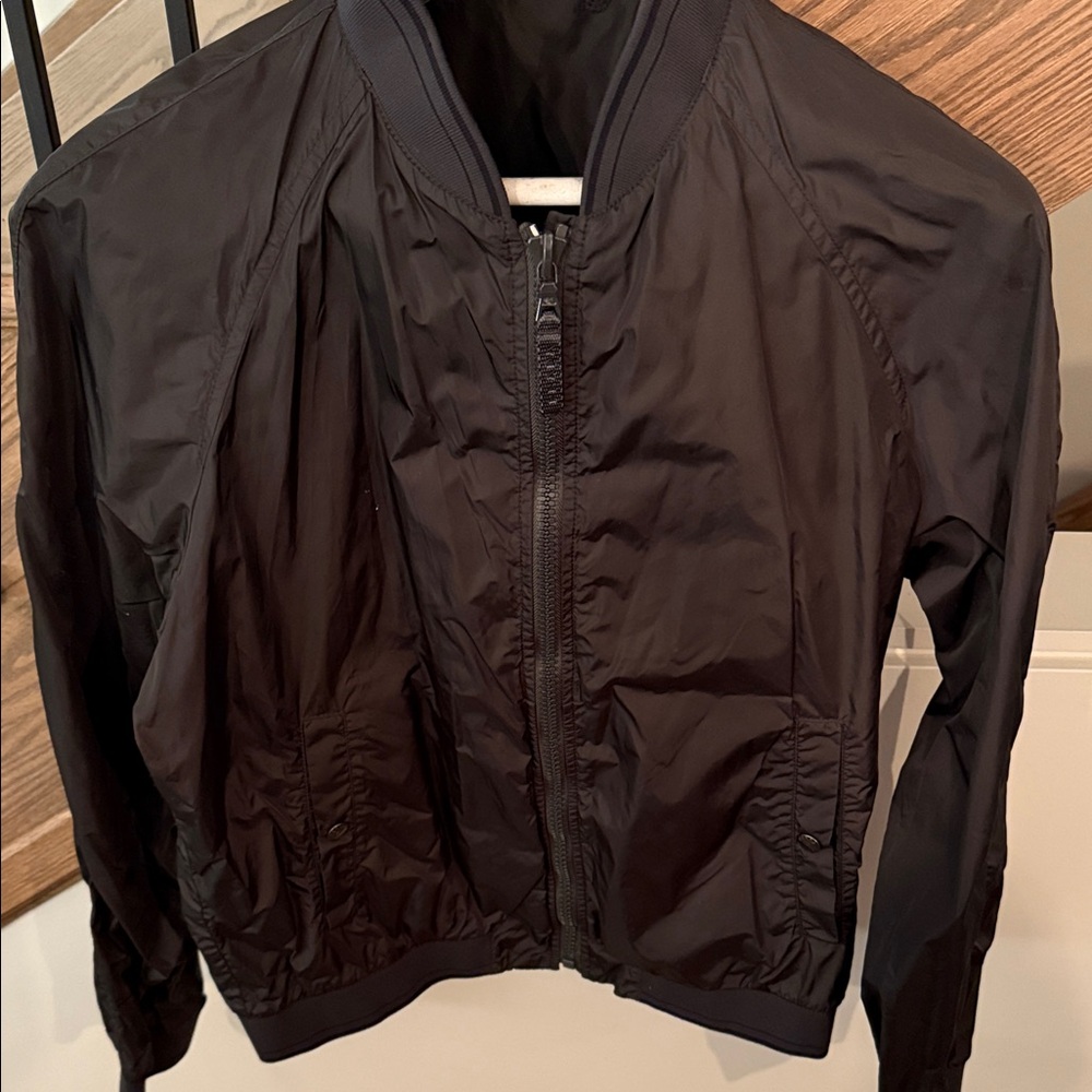 Men’s Elegant Black Bomber Windbreaker Jacket